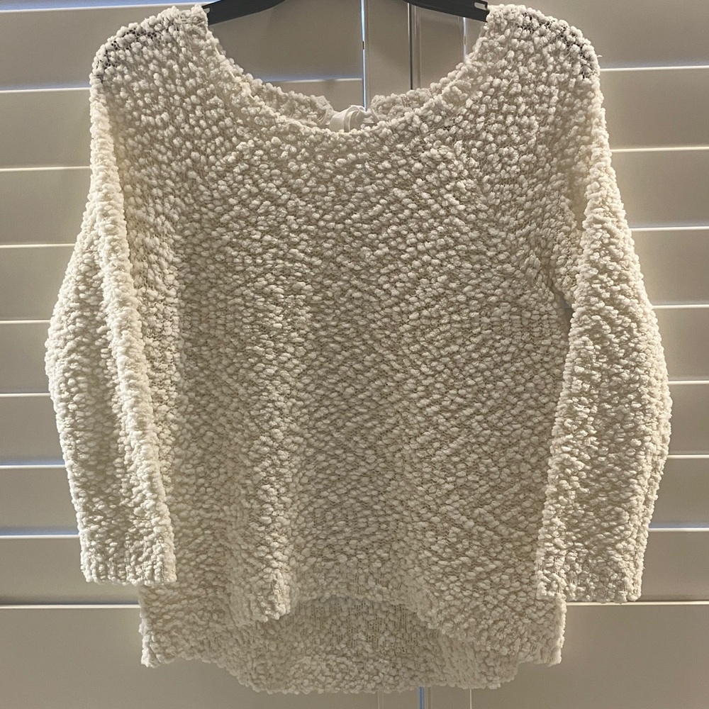 Almost Famous Cream Textured Knit Sweater